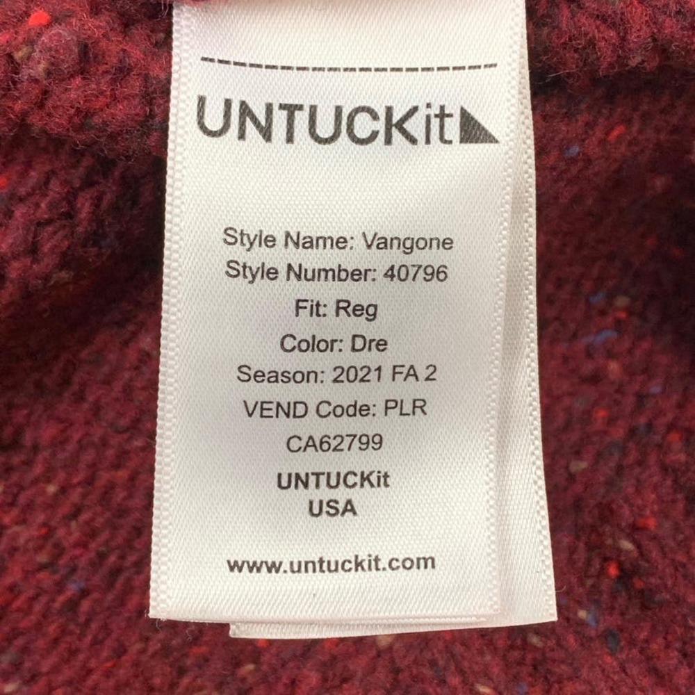Untuckit Red Dre Vangone Three Button Mock Neck S… - image 7